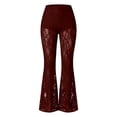 thumbnail image 6 of REDARER Womens High Waist Lace Flare Pants Sheer See-Through Casual Party Trousers,L, 6 of 6