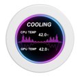 thumbnail image 1 of Computer Temp Monitor, 2.1 Inch Ips Pc Temperature Display for Water Cooling Systems Aida64 Round Type C Pc Cpu Data Secondary Monitor with 9 Pin Cable Pc Sensor Panel Display, 1 of 7