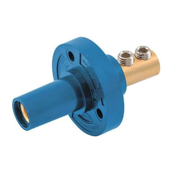 HUBBELL HBL15FRBL Receptacle,Blue,Female,Taper Nose,Double