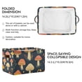 thumbnail image 2 of Yayeee Canvas Storage Basket with Handles for Shelves Fabric Bins Closet Organizer, Black Mushroom Pattern, 2 of 8