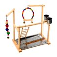 thumbnail image 4 of Puesto de juego para loros, juguete para parque infantil, centro de actividades de ejercicio, puesto de juego para periquitos, escalera para trepar, 4 of 7