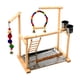 thumbnail image 4 of Parque de juegos para loros, soporte de juegos para loros, centro de actividades, percha de madera, gimnasio, parque infantil, soporte de percha de, 4 of 7