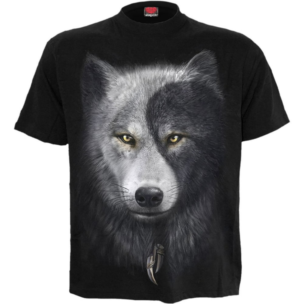 Spiral - Direct WOLF CHI Cotton T-Shirt BlackWolf - Walmart.com ...