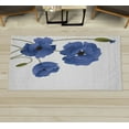 thumbnail image 1 of Floral Decorative Rug, Poppy Flowers Vivid Petals Buds Pastoral Purity Mother Earth Nature Design, Quality Carpet for Bedroom Dorm and Living Room, 6 Sizes, Cobalt Blue, by Ambesonne, 1 of 1