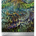 thumbnail image 3 of Soimoi Satin Silk Fabric Leopard Panel Printed Fabric 1 Yard 42 Inch Wide, 3 of 3