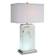 thumbnail image 2 of 29 Inch Table Lamp - White Marble Stand - Rectangular Shade - Metal Base, 2 of 5