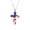 E-E, variant on USA 250th Anniversary Semiquincentennial Patriotic Necklace, Red White Blue Independence Day Pendant for Women, Commemorative 1776-2026 Festive Jewelry Accessory (1 Pc)