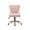 Pink, variant on Guyou Modern Swivel Office Chair, Velvet Fabric Button Tufted And Nailhead Trim Accent Chair With Upholstery, Pink