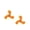 Orange, variant on DuraForce Jr Boomerang Tiger Blue-Greeng Durable Woven Fiber Squeaky Dog Toy