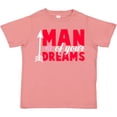 thumbnail image 3 of Inktastic Valentine's Day Man of Your Dreams with a Heart and Arrow Boys or Girls Toddler T-Shirt, 3 of 5