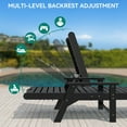 thumbnail image 4 of 78.7" Long Reclining Outdoor Chaise Lounge Black, 4 of 5