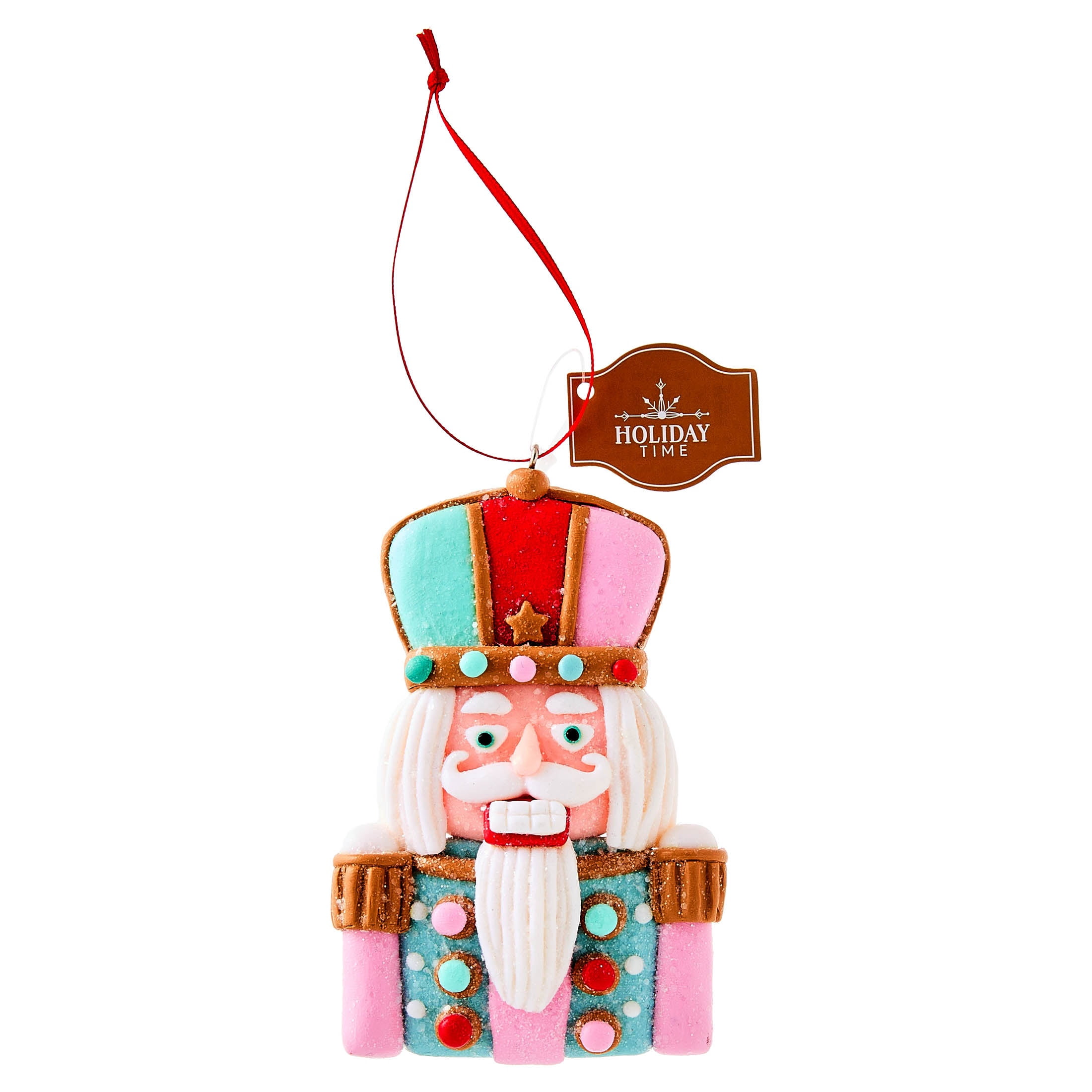 Multicolor Clay Dough Nutcracker Christmas Ornament, 4.3", by Holiday Time