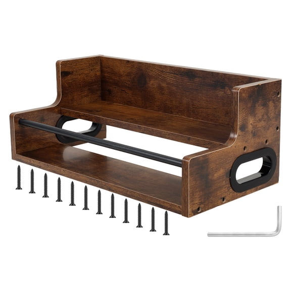 Ikoopy Aesthetic 2 Step Liquor Bottle Display Shelf Enduring Countertop Wine Rack with Hnadle Easy to Assemble Countertop Alcohol Wine Rack for Liquor