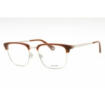 Police VPLL64 0579 Men's Palladium/Brown Metal Full Rim Eyeglasses