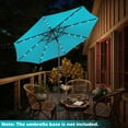 thumbnail image 4 of Costway 10 FT Patio Solar Umbrella LED Patio Market Steel Tilt with Crank Outdoor Turquoise, 4 of 10