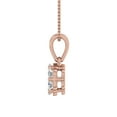 thumbnail image 2 of 1/2 Carat Diamond Cluster Pendant Necklace in 14K Rose Gold - IGI Certified (Silver Chain Included) (I1-I2 Clarity), 2 of 3