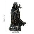 thumbnail image 3 of Gothic Shelf Decor​​ Resin Santa Muerte Statue for Halloween Indoor Decor, Horror Theme Display & Gothic Collectibles, 6x1.6in Indoor Halloween Accent​​, 3 of 6