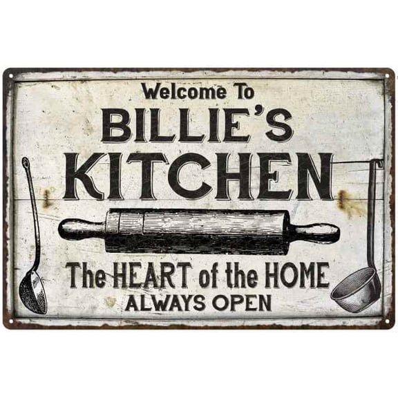 BILLIE'S Kitchen Farmhouse Sign Gift 8x12 Metal 208120033281