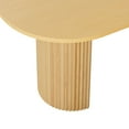 thumbnail image 5 of Kithkasa Oval Wooden Mid Century Modern Dining Table for 4-6 Seats,71" Modern Kitchen Table with Double Pedestal Base,Home Office Desk with Easy-Clean Tabletop, Natural Color, 5 of 5