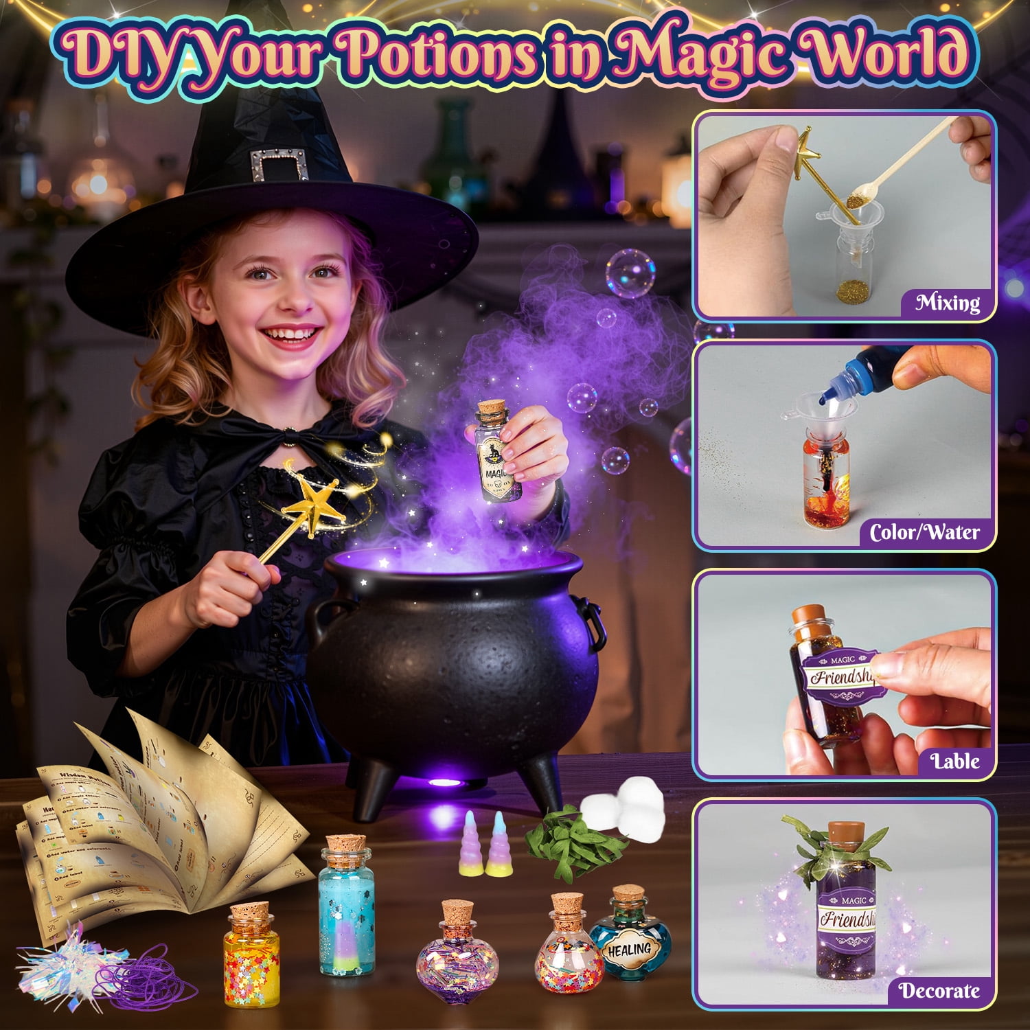 Huge Wave Art Toys Kit for Girls, Upgraded 85PCS DIY Art and Craft Kit, Christmas Birthday Gifts for Age 6 7 8 9 10+ Year Old Kids