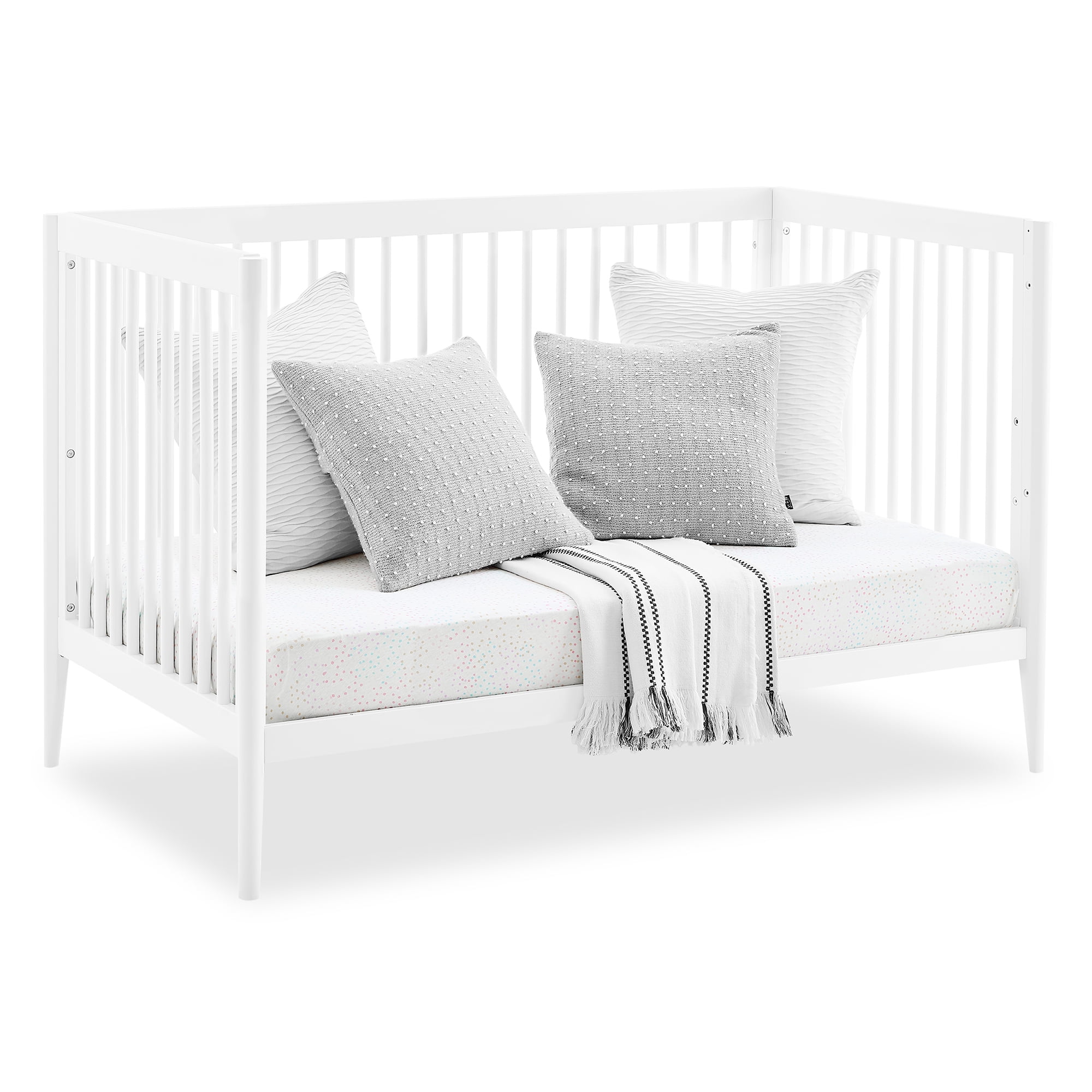 Delta Children Casey 6-in-1 Convertible Baby Crib, Bianca White