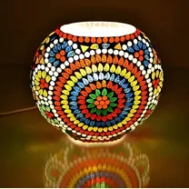 Turkish Moroccan Mosaic Bohemian Colorful Table Bedside Lamp Light Lampshade