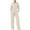 Beige, variant on aidice Athletic Womens Rompers Lapel Neck Long Sleeve Zip Fitting Workout Running Jumpsuits with Pockets