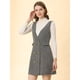 thumbnail image 3 of INSPIRE CHIC Falda de tirantes de vestido general de oficina de cintura alta a cuadros de mujer Albaricoque XL, 3 of 6