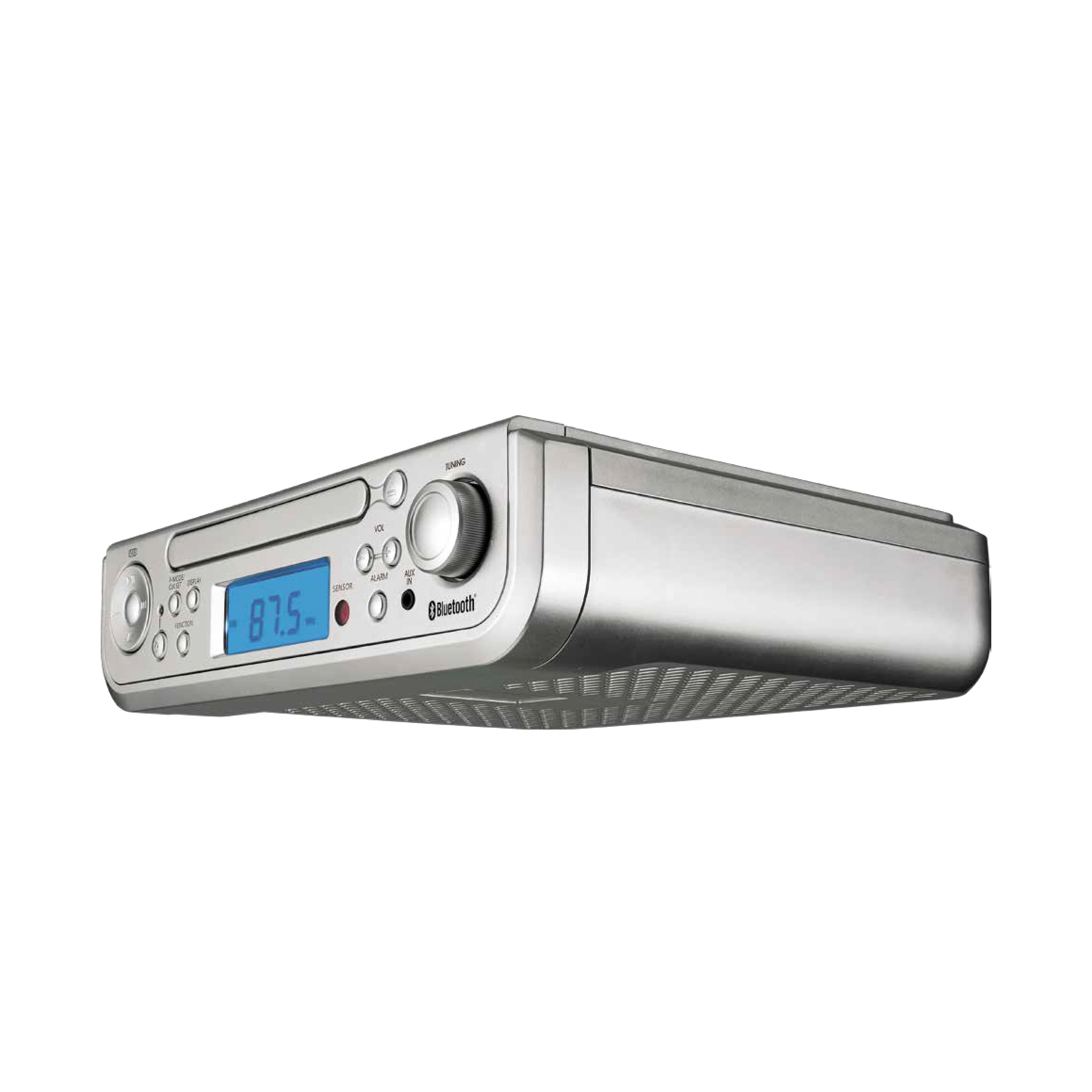 Proscan Under Counter Bluetooth FM Clock Radio with CD Player