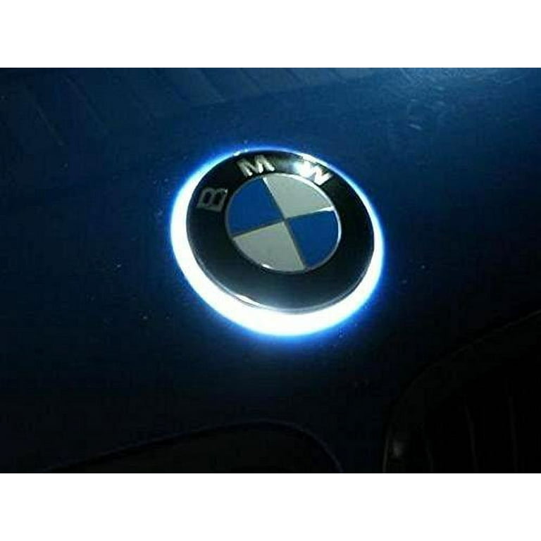 Xotic Tech 1x 82mm Ultra White Truck Hood Emblem LED Background Light  lighting Kit For BMW 3 5 7 Series X3 X5 X6 (3 COLOR Available: Ultra White  COLOR