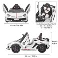thumbnail image 3 of VOLTZ TOYS 12V Ride on Car for Kids, Official Licensed SVJ 12V Battery Powered Electric Ride-on Car Motorized Toy Vehicle for Children with Remote, Leather Seat, LED Lights and MP3 Player (Whte), 3 of 7