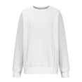 thumbnail image 5 of Women's Oversized Sweatshirts Casual Crewneck Long Sleeve Solid Color Knit Pullover Sweatshirts with Pocket, 5 of 5