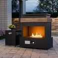 thumbnail image 2 of EAGLE PEAK Outdoor Propane Fireplace 50,000 BTU Gas Fireplace with Storage & Adjustable Flame, Patio Heater for Decks Backyards, Gray/Beige, 2 of 9