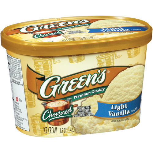 Greens Ice Cream Greens Churned Light Ice Cream, 1.75 qt
