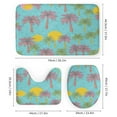 thumbnail image 3 of Shower Curtain Set 4 Piece include Shower Curtain and Rugs and Non Slip U Shaped Toilet Rugs Luxury Bathroom Decor Palm Trees And Suns, 3 of 5