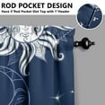 thumbnail image 5 of Kitchen Curtains 36 Inch Short - 3 Panel Set, Gothic Celestial Sun and Moon Print, Mystical Starry Night Astrology Aesthetic, Rod Pocket Window Curtain, Easy Wash, 5 of 6