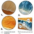 thumbnail image 3 of Designart "Aerial View of Beach in Blue and Orange I" Coastal Framed Wall Art Decor - Coastal Blue Coastal Beach Living Room Framed Canvas Art, 3 of 6