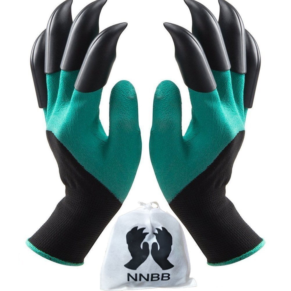 NEW Garden Genie Gloves With Fingertips Claws Quick Easy to Dig and Plant Safe 