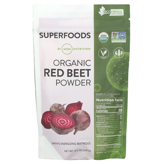 MRM Raw Organic Red Beet Powder, 8.5 oz (240 g)