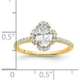 thumbnail image 4 of 14K Yellow Gold Lab Grown Diamond Si1/Si2, G H I, Oval Semi-Mount Eng. Ring (Size 7) Made In India rm7990e-100-ylg, 4 of 5