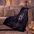 thumbnail image 6 of Gothic Anatomical Heart Thorn Lily and Purple Gem Art, Cozy Flannel Blanket, Home Decor for Gothic Decor Fans, Bedroom and Lounge, Halloween Gift, Dark Victorian Pattern, 6 of 9