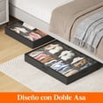 thumbnail image 4 of Organizador de almacenamiento para zapatos debajo de la cama paquete de 2 14 pares caja de tela de 4.3 pulgadas de alto bolsa plegable para zapatos de, 4 of 7