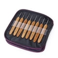 thumbnail image 2 of Shisuyan 20Pcs Set Wood Crochet Hooks for Scarf Knitting in Assorted Color for Handicraft Tools, 2 of 5