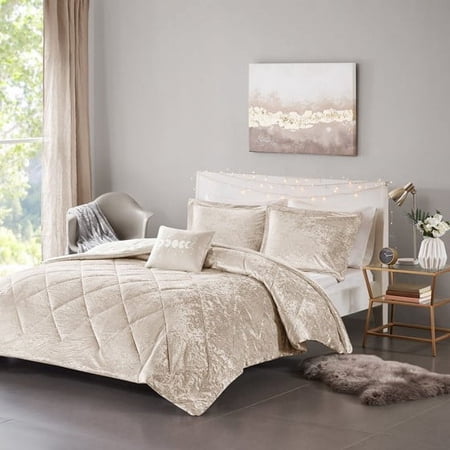 Twin/Twin XL Velvet Comforter Set with Throw Pillow