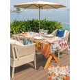 thumbnail image 4 of Outdoor Tablecloth with Umbrella Hole and Zipper, Orange Thanksgiving Fall Rectangle Table Cloth 54x80 Inch Waterproof Tablecloth, Orange Blue Pumpkins Botanical Rustic Picnic Table Cover for Patio, 4 of 7
