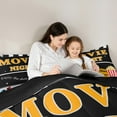 thumbnail image 5 of Manfei Popcorn Cinema Bedding Comforter Set,Moive Night Twin Comforter Sets,Vintage Filmstrip Bedding Set For Kids,Ultra Soft Home Decor Reversible,2pcs, 5 of 8