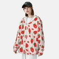 thumbnail image 5 of Kdxio Strawberries Print Women Men Sun Protection UPF 50+ Jackets Zip Up Long Sleeve Hoodie Hiking Lightweight with Pockets, 5 of 8