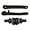 Black, variant on Alta Chromoly Bicycle Crank Set 175mm American Standard Bottom Bracket 8 Splines, Multiple Colors.