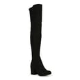 thumbnail image 1 of Bamboo Pointy Toe Chunky Heel OTK Boot 20389, 1 of 4
