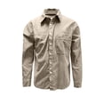 thumbnail image 3 of oqasdz Mens Long Sleeve Button Up Shirt with Classic Collar and Chest Pocket for Fall Winter Comfort Office Top Regular Fit Casual Outdoor, 3 of 4